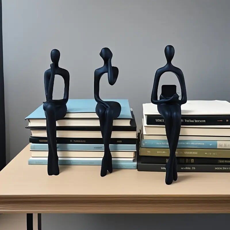 TRINITÉ MODERNE – ABSTRACT RESIN SCULPTURE SET (3 PCS)