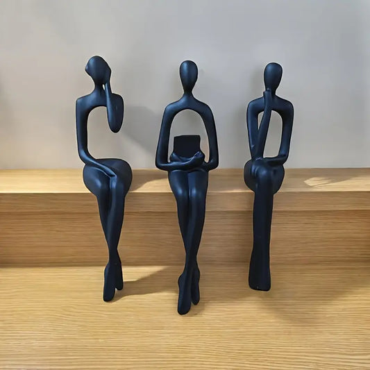 TRINITÉ MODERNE – ABSTRACT RESIN SCULPTURE SET (3 PCS)