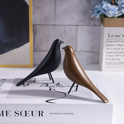PLUMES D'ART – ABSTRACT ART DECO BIRD STATUE SET