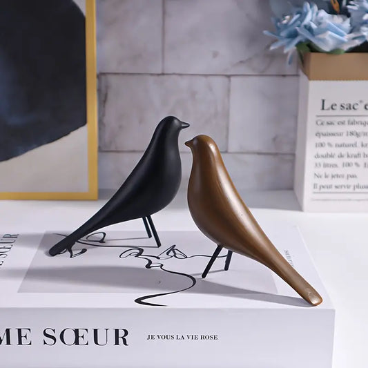 PLUMES D'ART – ABSTRACT ART DECO BIRD STATUE SET