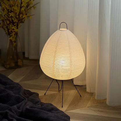 LUMIÈRE PAPIER – VINTAGE PAPER-ART EGG TABLE LAMP