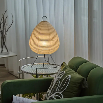 LUMIÈRE PAPIER – VINTAGE PAPER-ART EGG TABLE LAMP