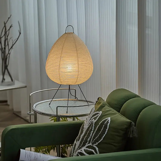 LUMIÈRE PAPIER – VINTAGE PAPER-ART EGG TABLE LAMP