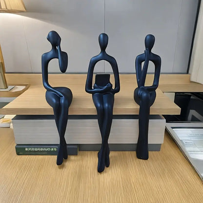 TRINITÉ MODERNE – ABSTRACT RESIN SCULPTURE SET (3 PCS)