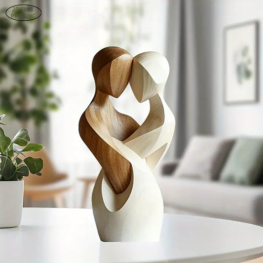 LIEN BOIS – MODERN WOODEN COUPLE SCULPTURE